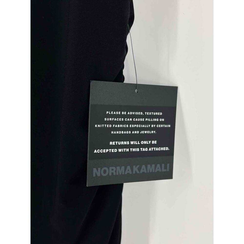 Norma Kamali Size M Black Ruched Stretch NEW Designer Dress - Picture 3 of 4